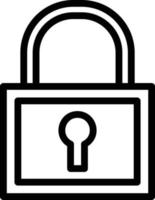 Lock Line Icon vector