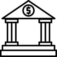Bank Line Icon vector