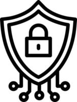 Cyber Security Line Icon vector