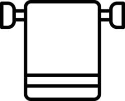 Towel Rack Line Icon vector