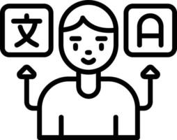 Translator Line Icon vector