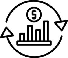 Return On Investment Line Icon vector