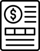 Invoice Line Icon vector