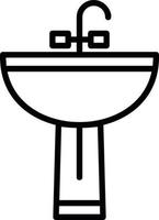 sink Line Icon vector