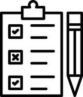 Task List Line Icon vector