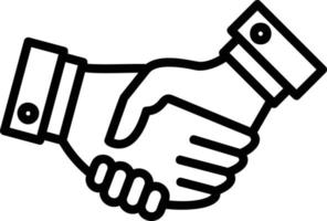 Handshake Line Icon vector