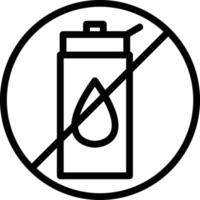 No Liquid Line Icon vector