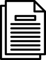 Document Line Icon vector