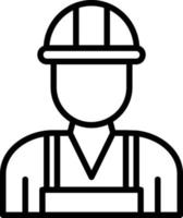 Worker Line Icon vector