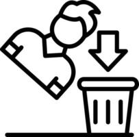 Thrown Away Line Icon vector