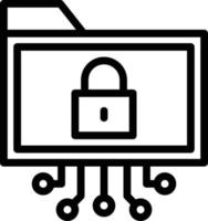Data Encryption Line Icon vector