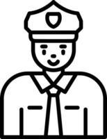 Policeman Line Icon vector