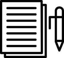 Notes Line Icon vector