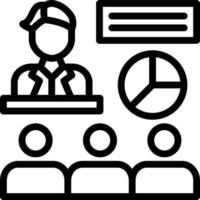 Meeting Line Icon vector