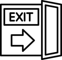 Exit Line Icon vector
