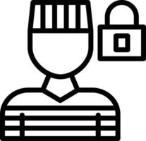 Prisoner Line Icon vector