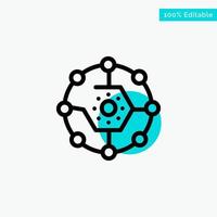 Computing Computing Share Connectivity Network Share turquoise highlight circle point Vector icon