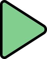 Control Media Play Video  Flat Color Icon Vector icon banner Template