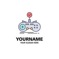 Check controller game gamepad gaming Flat Color Icon Vector