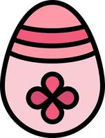 decoración pascua huevo de pascua huevo color plano icono vector icono banner plantilla