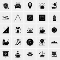 25 iconos de negocios universales vector ilustración de icono creativo para usar en proyectos relacionados con la web y dispositivos móviles