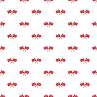Crossed flags of Turkey pattern, cartoon style vector