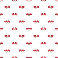 Crossed flags of Turkey pattern, cartoon style vector