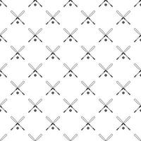 Crossed baseball bats and ball pattern vector