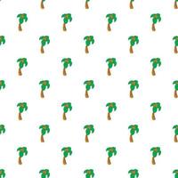 Palm tree pattern, cartoon style vector