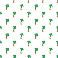 Palm tree pattern, cartoon style vector