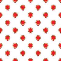 Round label quality pattern, cartoon style vector