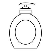 Liquid soap icon, outline style vector