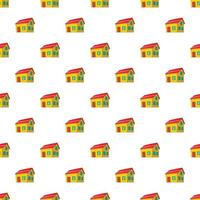 House with attic pattern, cartoon style vector