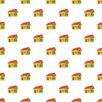 House with attic pattern, cartoon style vector