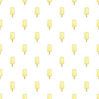 Vanilla ice cream on a stick pattern cartoon style vector