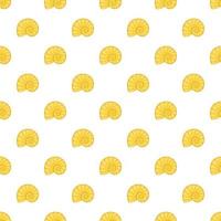 Seashell pattern, cartoon style vector