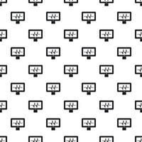 Electrocardiogram monitor pattern, simple style vector