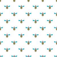 Wasp pattern, cartoon style vector