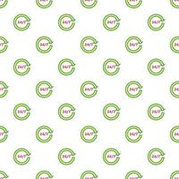 24 hours customer support pattern, cartoon style vector