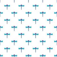 Dragonfly pattern, cartoon style vector