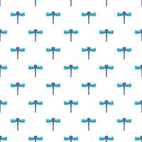 Dragonfly pattern, cartoon style vector