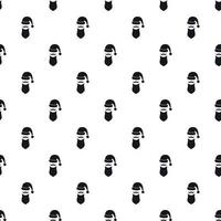 Santa hat, mustache and beard pattern simple style vector