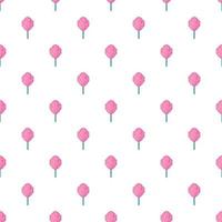 Cotton candy pattern, cartoon style vector