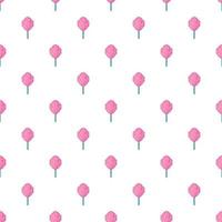 Cotton candy pattern, cartoon style vector