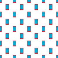 Watch on mobile phone pattern, cartoon style vector