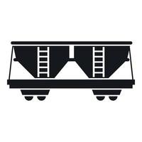 Freight railroad car icon, simple style vector