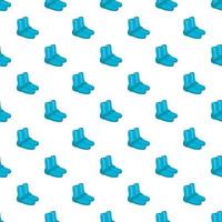 Blue wakeboarding boot pattern, cartoon style vector