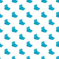 Blue wakeboarding boot pattern, cartoon style vector