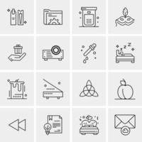 16 Universal Business Icons Vector Creative Icon Illustration to use in web and Mobile Related project