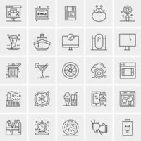 25 iconos de negocios universales vector ilustración de icono creativo para usar en proyectos relacionados con la web y dispositivos móviles